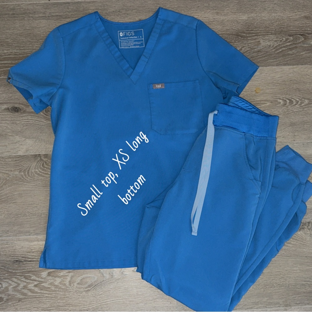 Figs Blue Scrub Set